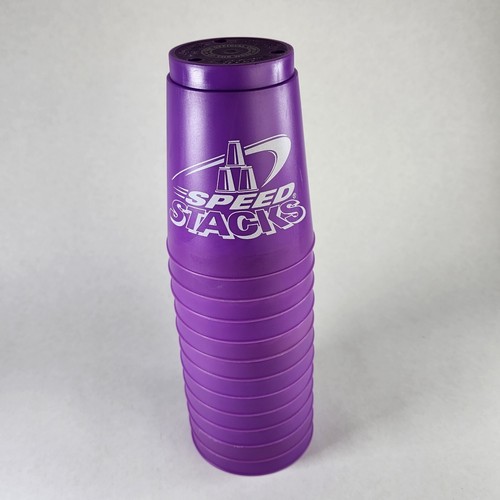 Speed Stacks Official Competition Cups WSSA Purple in Original Drawstring Bag - Picture 4 of 5