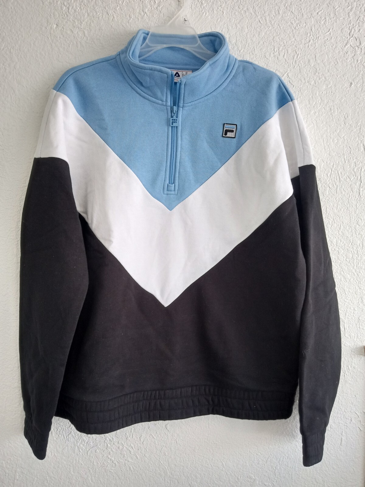 FILA 1 4 Zip Maglione Uomo 42 Pullover Multicolore Pile Giacca Activewear