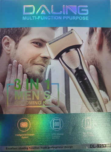 Daling Rechargeable Multi-Function Purpose 3 in 1 Men’s Grooming Kit DL-9253