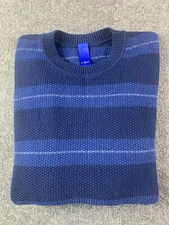 Kit And Ace Mens Merino Wool Blend Crew Neck Long Sleeve Sweater Size XL Blue