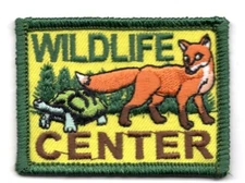 WILDLIFE CENTER Iron On Patch Sanctuary Animals Birds 
