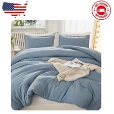 Oversized King Comforter Set Super King Plus 128"x120" 04 - Grayish Blue