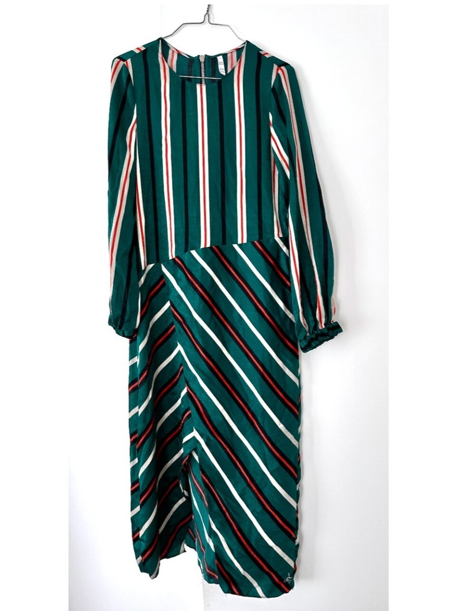 green and white striped dress zara THE VERDELLE VAL DRESS– Nina Blanc main image 0