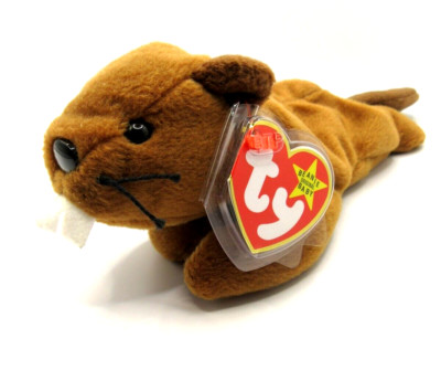  TY BEANIE BABY BUCKY - THE BEAVER - NEUWERTIG - NICHT MEHR PRODUZIERT MIT ETIKETT  