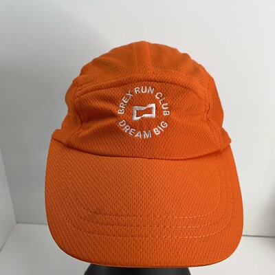 NWT Brex Run Club Dream Big Headsweats Adjustable Hat Unisex Orange