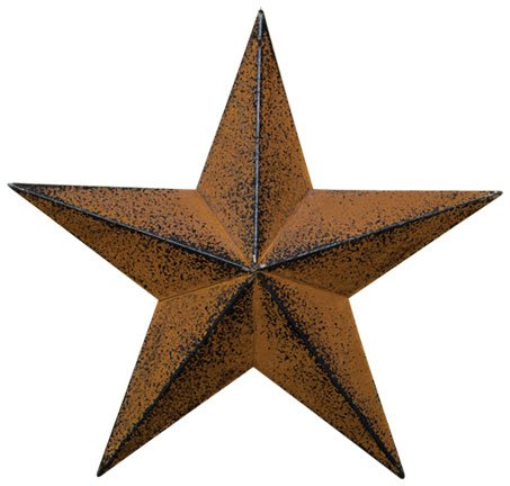 Small Dimensional Primitive Rustic Steel Metal Barn Star Hanger 8