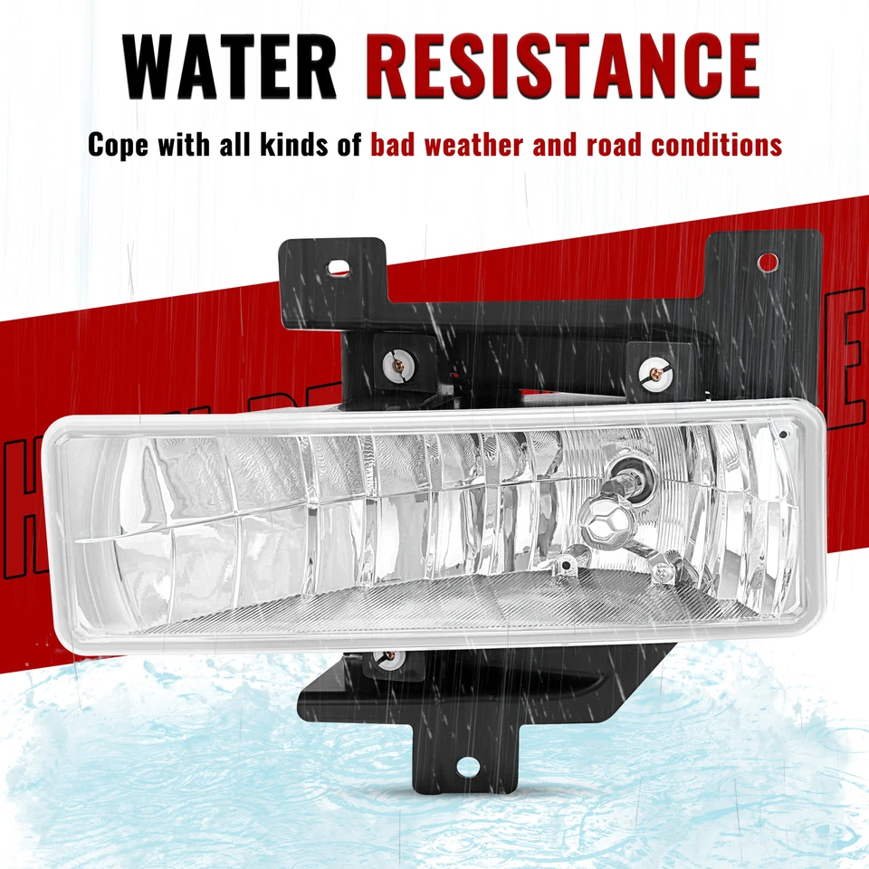 Left Driver Fog Light For Ford F150/F250/Expedition 1997-98 Pickup W/Bezel+Bulb - Image 3 of 4