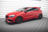Side Flaps Mercedes-Benz A 45 AMG W176 Facelift Schwarz Seitenschweller Ansatz