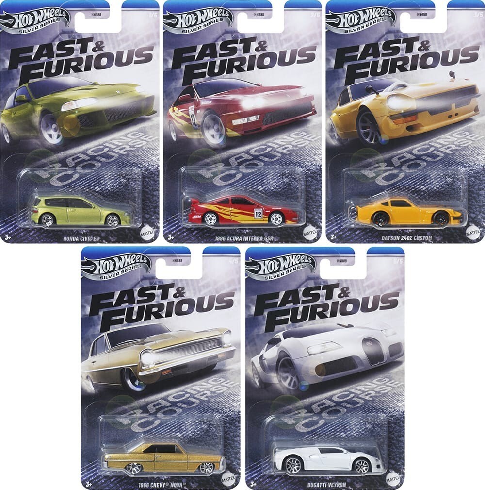 Hot Wheels Fast & Furious Racing Course 2025 Set of 5 (In-Stock