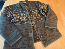 Flashback Art To Wear Tapestry Tribal Buttons Jacket Womens Sz M