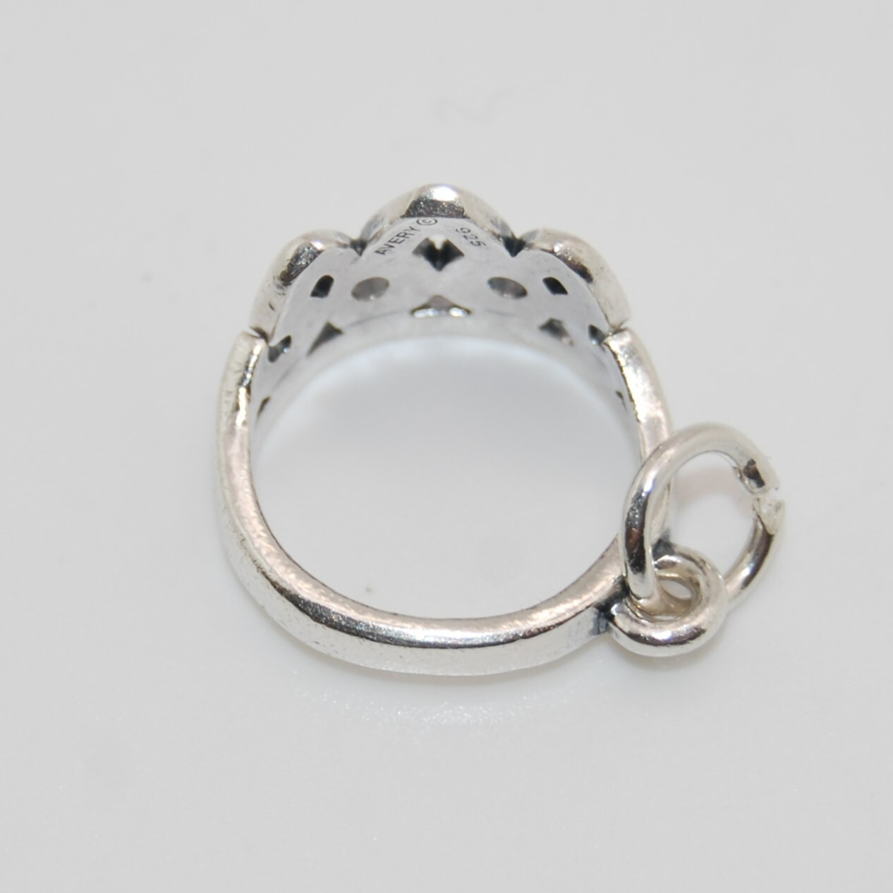 James Avery Sterling Silver Crown TIARA CHARM Gem