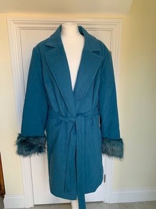 turquoise winter coat
