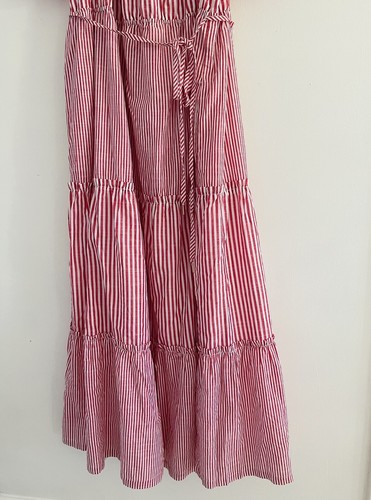 Draper James Women’s Red Long Tiered Cotton Dress Short Sleeves Flared Size 3X - Picture 2 of 10