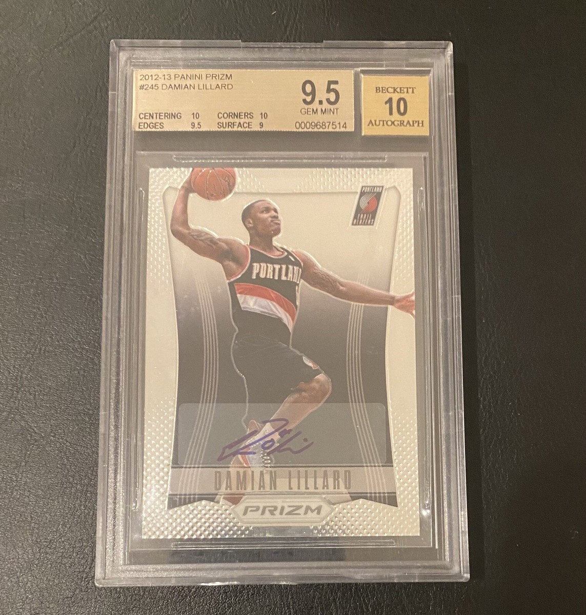 NBA Card Damian Lillard RC Auto /10 Rare