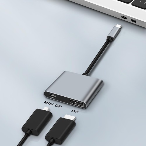 USB Type C to Mini DP DisplayPort Adapter 4K Male to Female Converter Cable - Picture 3 of 7