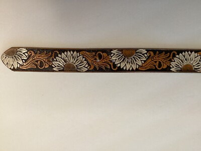 Embossed Western Leather Belt Cowboy Rodeo Banda Casual Floral Size 32 New Belt Embossed Western Leather Belt Cowboy Rodeo Banda Casual  main image 4