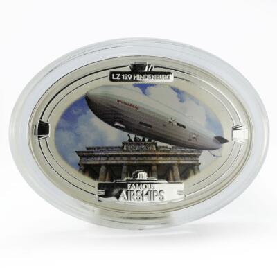 Fiji 2 dollars Famous Airships German LZ 129 Hindenburg colored