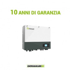 Inverter Ibrido di Connessione a Rete Growatt Monofase 6000W CEI 0-21 doppio ...