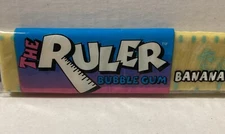 RARE Vintage 1996 Foreign Candy Co Huge 12" BUBBLE GUM RULER Banana DO NOT CHEW!
