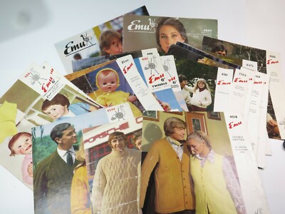 VINTAGE EMU STRICKANLEITUNGEN 60er 70er 80er Jahre Auswahl bitte wählen