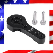 Bras Palonnier de Servo 25 dents Aluminium Alu noir RC Savox Futaba Traxxas HPI 