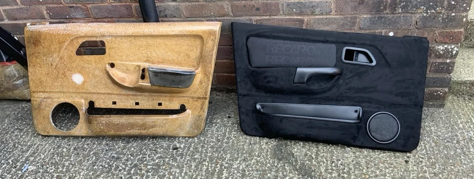 Nero Porta Card Kit Lusso Elasticizzato Camoscio Tessuto & Trim-Fix Spray - Immagine 2 di 4