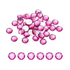 50Pcs Flat Back Round Acrylic Rhinestones 20mm Rose Red Crystal Rhinestones