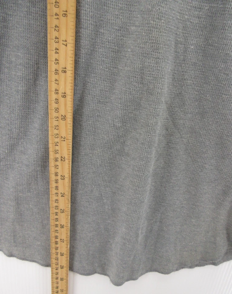 Camisa American Apparel Dexter Morgan Hombres Gris Medio Henley Kill Camisa Waffle Foto 4 de 4