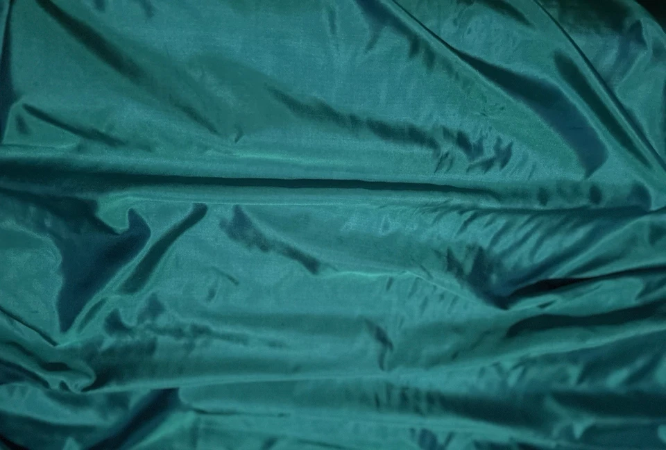 Peacock 100% Silk Light Weight Satin, Ribbed Crepe Backed ~16mm, 44"W(TS-7162) - Image 4 of 4