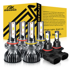 For Chevy Silverado 1500 2500HD 2003-2005 2006 LED Headlight Fog Light Bulbs Kit
