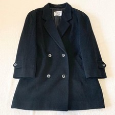 Burberry Chester Coat Cashmere Wool Double Half Length Black