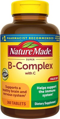 Nature Made Super B Complex with Vitamin C and Folic 360 Count (Pack of 1) 