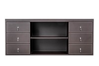Aktenschrank BüRo Leder Sideboard Braun BüRoschrank BüRo Schrank Schubladen