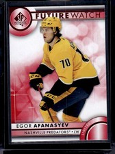 2023-24 SP Authentic #122 Egor Afanasyev Limited Red