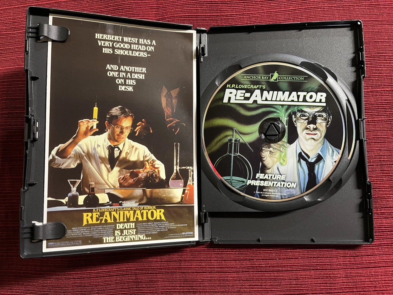 Re-Animator Anchor Bay DVD - Stuart Gordon 80s Cult Horror Zombie 2-Disc Set image 3
