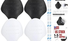 2 Pairs 4-12" Black  White Shoe Creases Protector, Shoe Toe Protectors Crease