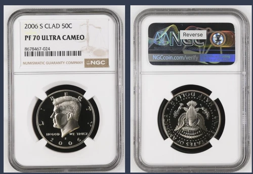 PF70 2006-S CLAD Kennedy Half Dollar NGC Brown Label