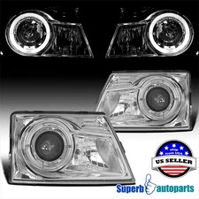 Fits 1998-2000 Ford Ranger Projector Headlights Halo Ring Lamp 98-00 Replacement
