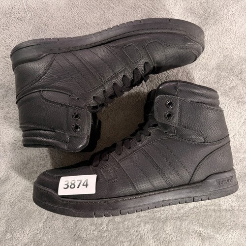 Levi's High Top Sneakers Mens 11 Black Synthetic Leather 510237A481-MENS