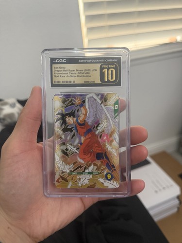 2025 DRAGON BALL SUPER DIVERS JPN GOD RARE #SDVP-020 SON GOKU CGC 10 PRISTINE
