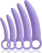 5 Pack Silicone Pelvic Floor Muscle Dilator Trainer Set,Pelvic Wand Massager for