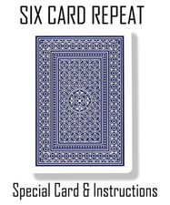 SIX CARD REPEAT - SPECIAL BLUE BACK AVIATOR CARDS WITH INSTRUCTIONS