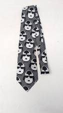 Cervantes Vintage Snoopy Joe Cool Peanuts Comic Strip Silk Blend Tie Black White