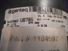 Genteq 5KCP39EFU870S Condenser Fan Motor 1/12 HP 208/230 V 1184597