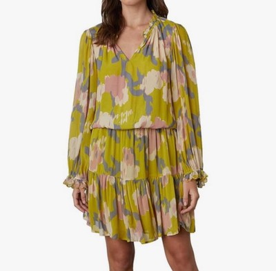 NEW Velvet By Graham & Spencer Regina SoHo Print Long Sleeve Dress, Size Large