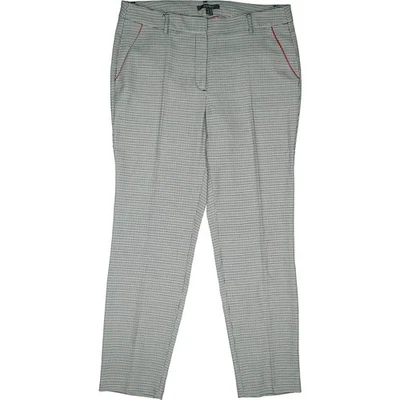 ESPRIT 40 L28 Hose bunt kariert Damen Stretch Slim high Chino Stoff W32 Business - Bild 1 von 4