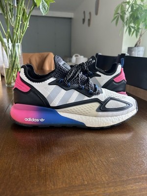 adidas ZX 2K Boost - Men's Size 10 - White/Black/Pink/Blue Gradient - FX8835