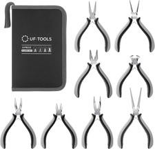 8 Pieces Mini Pliers Set, Jewelry Making Tools with Needle Nose Pliers, Wire Cut