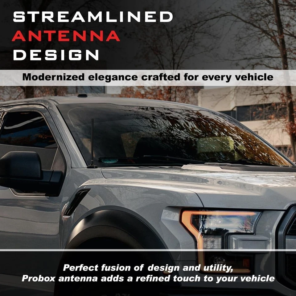 8.5" Flexible Rubber Universal Antenna Kit car wash Proof Truck Pick up SUV C - Image 2 of 4