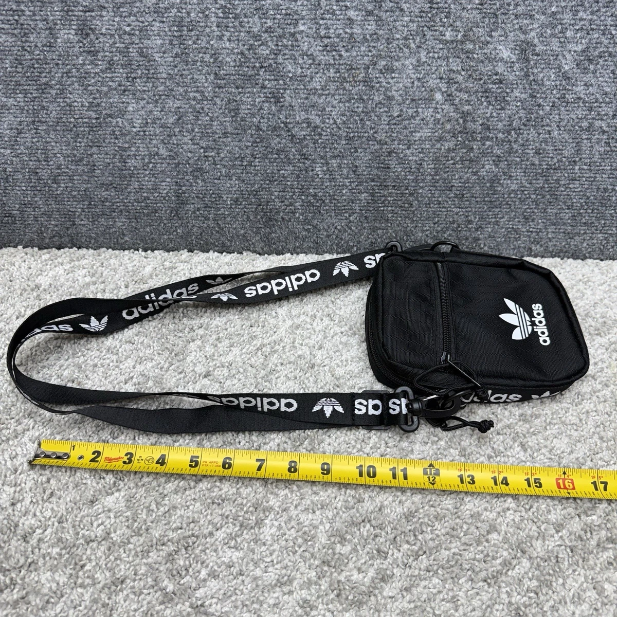 adidas gazelle silver green womens Adidas Black waterpoof crossbody bag Pouch Bag with zipper – JapanHandbag main image 1
